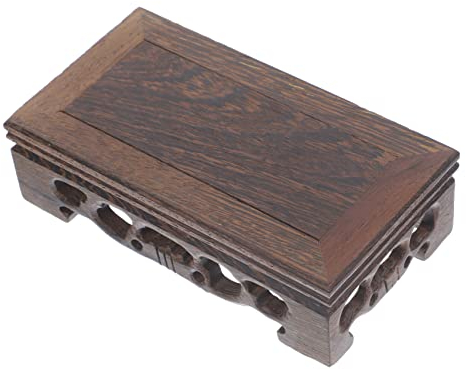 Cabilock Home Decor Holzhebebasis Dekorvase Vintage Blumenvase Ornament Wohnkultur Vase Ausstellungsständer Bonsai Regal Bonsai Ständer Teetasse Ornamente Jade Rack Zimmerpflanzen