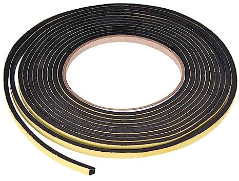 TOP-VIGOR Sealing Foam Tape 5mm(W) x 3mm(T) x 4M/13ft(L), Self Adhesive Weather Strip for Window Door Insulation