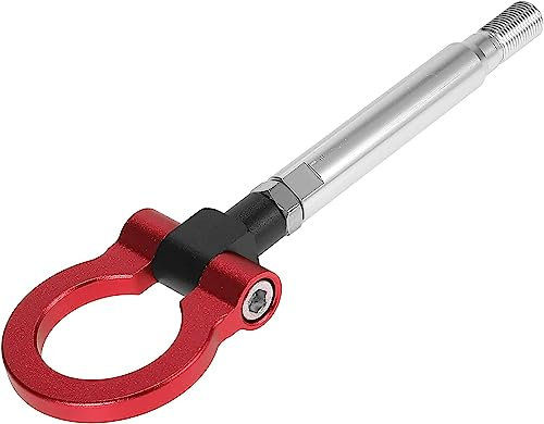 Unifizz Gancio di traino Vite in lega di alluminio Paraurti anteriore Trailer Anello occhio rosso per Subaru Impreza WRX BRZ..