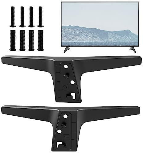 TV Legs for LG TV Stand Replacement Base, for 49 55 Inch LJ UJ Series LG TV Legs 49UJ6300 49LJ550M 49UJ6320 49UJ630T 49UJ635T 55UJ6300 55UJ6320 55UJ630T 55UJ635T 55LJ5500 with Screws
