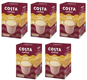 Costa Coffee Salted Caramel Latte 6 satchets X 17g (5 Pack)
