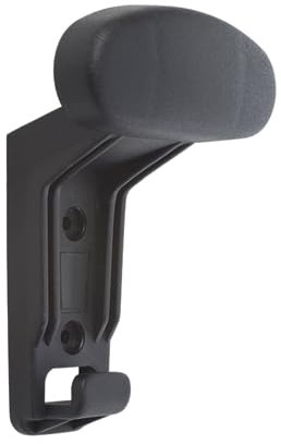 Evotrade Appendiabiti Gancio Singolo A Parete Casa Scuola Ufficio Bianco o Nero Kit 2 pz. (Nero)