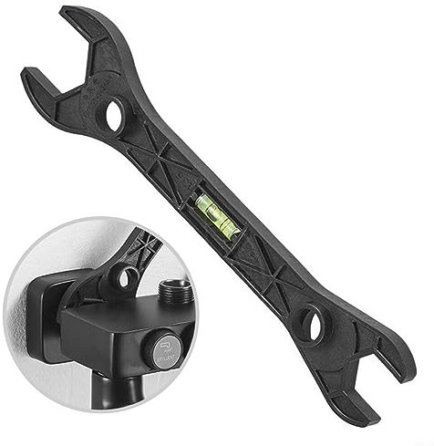 HEIBTENY Herramienta de Llave Universal de Fontanería Con Nivel de Burbuja - Reparación Portátil Para Grifos, Cabezales de Ducha y Tornillos Hexagonales