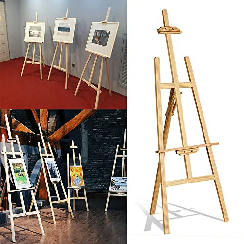 Chevalet 150cm Trépied en Bois Chevalet de Présentation Chevalet Mariage Bienvenue Chevalet Affiche Réglable en Hauteur Chevalet Peinture pour Enfants et Adultes