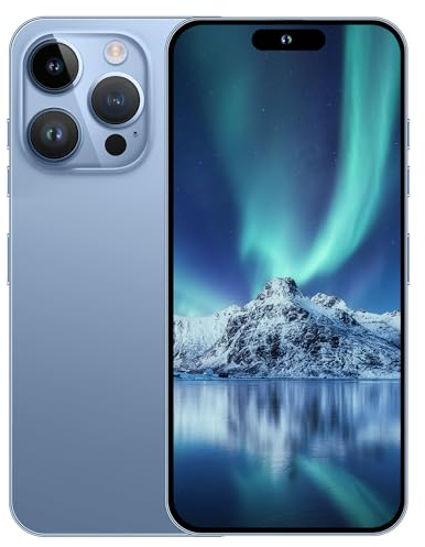 QIMHAI 6.7Inch Entsperrte Handy Echte 4G Android Telefone 4GB RAM+128GB ROM Vollbildschirm Dual SIM Smart Telefone Entsperrt Neu Für Android11.0 (blau)