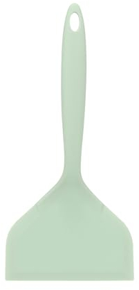 Haletia Spatules en Silicone Spatule à Crêpes Large Bouche Spatule à Poêle Tamagoyaki Spatule de Cuisine Antiadhésive Résistante à Chaleur pour œufs Tamago Crêpes Pizza Poisson Steak (Vert clair)