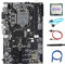 Trisoye Placa Base para MineríA B75 12 PCIE Eth LGA1155 + CPU G530 + Cable SATA + Cable de Red RJ45 + Cable de Interruptor + Grasa TéRmica