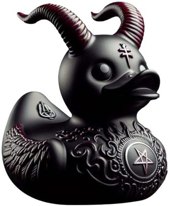 Duckieville Duck Duckieville Duck Statue Satan Duck Punk Duck, Duckieville Duck, Rock Duck Lady Valentina Goth, Gothic Sculpture Punk Animal Figurine, Collectible Figurines Satan Duck