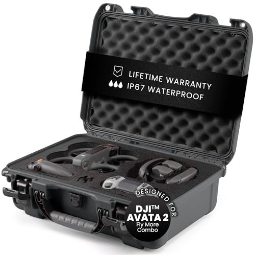 Nanuk 925 Wasserdichter Hartschalenkoffer mit Schaumstoffeinlage für DJI Avata 2 Fly More Combo - Graphit