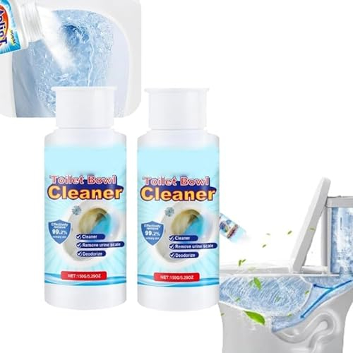 Splash Lot de 2 nettoyants en mousse pour toilettes - 150 g - Agent oxygène actif - Poudre moussante - Nettoyant moussant pour cuvette de toilettes, poêles accroupies, urinoirs, lavabos
