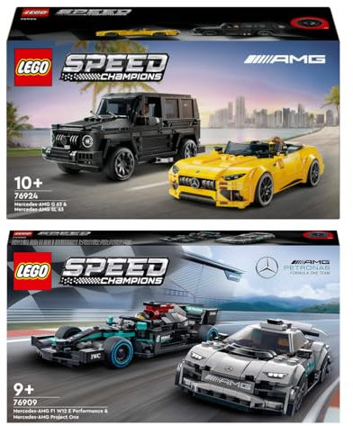 Lego Speed Champions Set: 76924 Mercedes-AMG G 63 & Mercedes-AMG SL 63 & 76909 Mercedes-AMG F1 W12 E Performance & Mercedes-AMG Project One