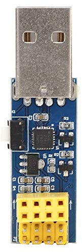ESP8266-01 WiFi-Modul-Adapter, USB-Download-Schaltung, kein Kabel Erforderlich, Einfache Bedienung für Computer, Halbleitermaterial, Blau
