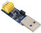 ESP8266-01 WiFi-Modul-Adapter, USB-Download-Schaltung, kein Kabel Erforderlich, Einfache Bedienung für Computer, Halbleitermaterial, Blau