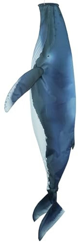 In the Breeze 5243 – Buckelwal 121,9 cm Fisch-Windsack – detaillierter, vollständig bedruckter aufblasbarer Windsack