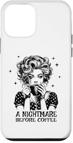 Retro Snarky Housewife Nightmare Before Coffee Humor Case for iPhone 12 mini