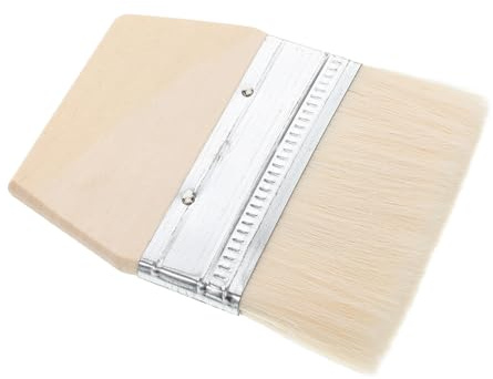 Sandbürste für Strand mit Weichen Borsten Beige | Fleece und Holz, Leicht zu Greifen, für Strandvolleyball, Fensterfugen und Urlaub