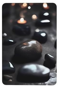 Phayah Black Mystery Heart Stone Pattern Lavender Scent Car Aroma Rectangle Hanging Fragrance Tablet Car Interior Fragrance Freshener 6p