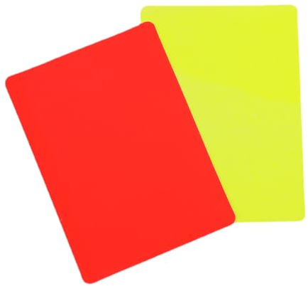 Schiedsrichterkarten rot – gelbe Schiedsrichterkarten | Fußballschiedsrichterkarte aus PVC Schiedsrichterkarte | Fußballspiel | Fußballschiedsrichter Rot Cart-Gelb Set | Team