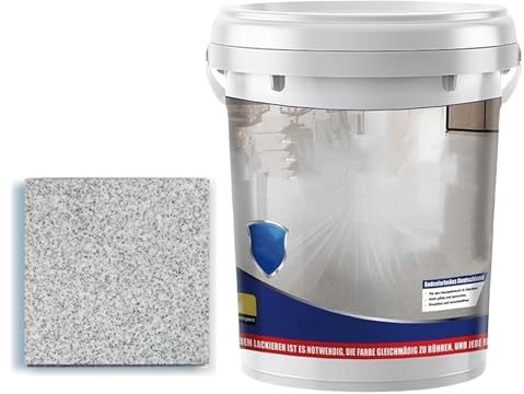 Nimedala Pintura Epoxi para Pisos de Arena, Revestimiento de Alto Brillo con Efecto Mármol para Concreto (Gray,3kg)