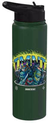Official Teenage Mutant Ninja Turtles TMNT Dark Stainless Steel Insulated Water Bottle