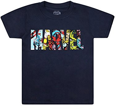Marvel Boy's Characters Logo T-Shirt