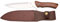 THIRD Cuchillo de Caza H0257W con Hoja de Acero de 18 cm, Mango de pakkawood. Incluye Funda de Piel