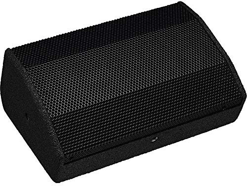 IMG STAGELINE FLAT-M100 Aktive PA-Bühnenmonitorbox, Monitor Box mit 100 Watt Leistung in Schwarz