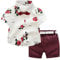 sunnymi 1-6 Jahre Kleinkind Baby Boy Gentleman Suit Rose Fliege T-Shirt Shorts Hosen Outfit Set
