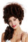 WIG ME UP - 91029-ZA33 Perücke Damen Karneval Fasching Historisch Barock Adel Mahagoni-Braun Rotbraun Marie Antoinette Pompadour Turmfrisur Beehive