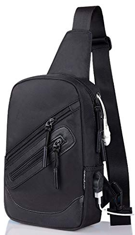 DFV mobile - Backpack Waist Shoulder bag Nylon compatible with Ebook, Tablet and for BLU TANK EXTREME (2020) - Black