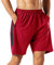 HMIYA Herren Sport Shorts Schnell Trocknend Kurze Hose mit Reißverschlusstasch (Rot,XL)