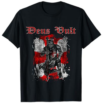 Deus Vult - Knight Templar - Vintage Crusader T-Shirt