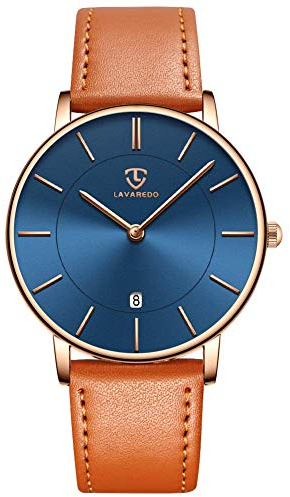 BEN NEVIS Uhren,Herren Uhr Flache Analog Quarz Datumsanzeiger Klassisch Mode Wasserdicht Armbanduhr mit Leder Armband