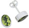 Ohrstecker 925 Silber Peridot leuchtend grüner Stein Edelstein Ohrringe echt Silber Damen Sterling Silber Stecker Geschenk(MOS-040-59)