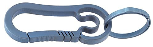 Schlüsselanhänger Titanlegierung Rostfreier Tragbarer Schnellverschluss Rucksack Hängende Schnalle Feder Snap Clips Snap(Blau)