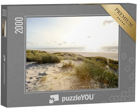 puzzleYOU: Puzzle 2000 Teile „Abendlicher Strand und Sanddünen, Jütland Dänemark“ – aus der Puzzle-Kollektion Sylt