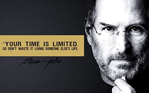 Poster Poster Zitat von Steve Jobs Deine Zeit ist Limit Erfinder American