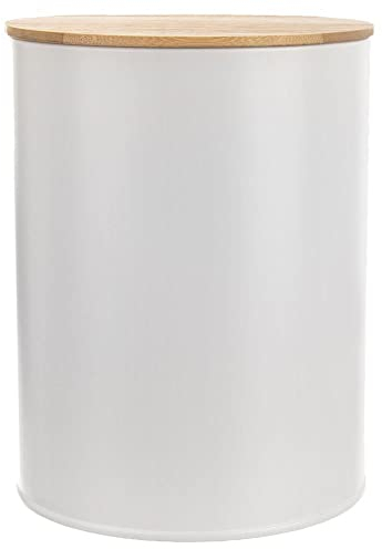 orion group Küchenbehälter Aufbewahrungsbehälter Vorratsdose aus Metall weiß mit Silikondichtung für lose Produkte WHITELINE 2,3l