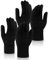 SATINIOR 2 Paar Winter Warme Touchscreen Handschuhe Winddicht Thermo Strickhandschuhe für Damen Herren Fahrrad (Schwarz)