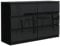 meble masztalerz Kommode mit 6 Schubladen 120 cm, Sideboard Wohnzimmer, Kommode Schlafzimmer H: 78,5cm, B: 120 cm, T: 39 cm, Kommode mit Schubladen, Schubladenschrank (Schwarz Hochglanz)