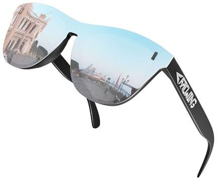 ROCKNIGHT HD Polarized UV400 Protection Anti Glare Ultralight Stylish Sunglasses TR90 Skin-Friendly Frame Flat Lens