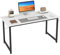 Flrrtenv 100cm Computer Desk, Gaming Desk with Sturdy Metal Frame and X-Shaped Design, Small Office Work Study Desk for Home, White