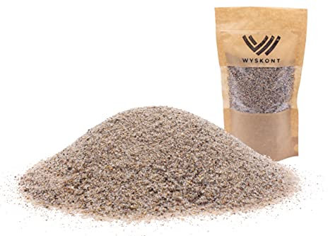 WYSKONT Gravier d'Aquarium - Sable d'Aquarium 1 kg - Sable d'Aquarium Deco - Gravier Décoratif - Gravier de Rivière - Cailloux de Jardin - Substrat d'Aquarium - Sable pour Terrarium - 0,1-0,4 mm