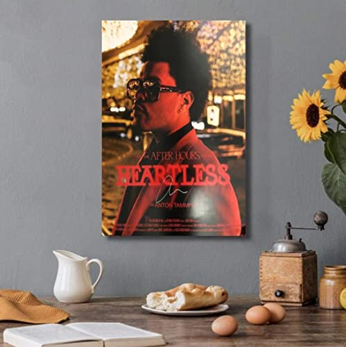 Poster The Weeknd Poster Musik Sänger Poster Wandkunst Bild Leinwand Gemälde Poster Und Drucke Wohnkultur 50X70Cm Kein Rahmen