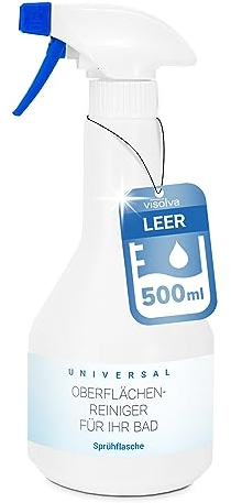 Visolva Universal Spray Bottle 500 ml | Empty Spray Bottle for Filling | Ideal for Visolva Bathroom Cleaner Bathroom Cleaner Concentrate and Much More | 0.5 L