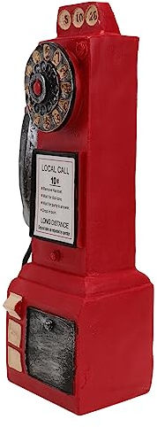BESPORTBLE Vintage Telefon Spardose Retro Kunstharz Geldtopf Kreative Deko Für Kinderzimmer Und Büro Rote Spardose Mit Einzigartigem Design Als