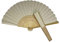 Parev Ivory Paper Foldable Hand Held Bamboo Wooden Fan