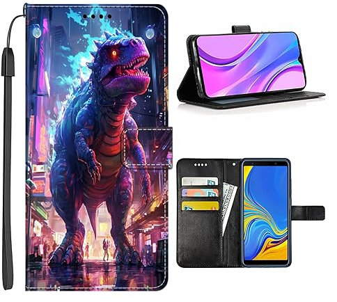 Xioolia Wallet Case for iPhone 11 Pro Max with Dinosaur-aa78 Soft TPU Leather Holder Flip Kickstand Shockproof Card Slots Protection Case Multicolor