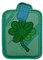 Saspatch Futurama Glücksklee-Aufnäher aus PVC, 1 Stück, Blatt, Thematisch/Decorativ, Grün, Cartoon, Patch, 40 mm x 62,5 mm
