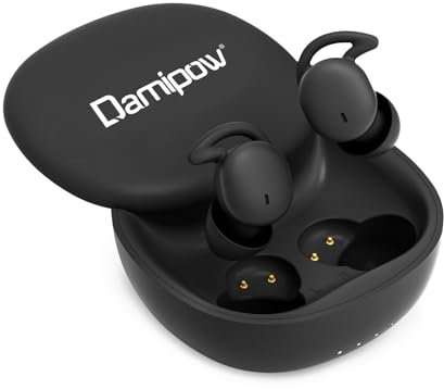 Damipow Wireless Sleep Earbuds, Invisible Sleep Earphones Noise Blocking, Bluetooth Mini Noise Cancelling Sleeping Earbuds for Side Sleepers, Tiny Hidden Sleepbuds for Insomnia, Snoring